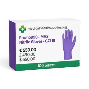 Promo990 - MHS Nitrile Gloves- CAT 111 - Purple